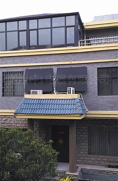 河南别墅的太陽能異聚态無水取暖系統